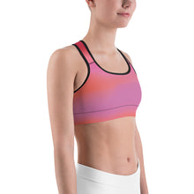 Load image into Gallery viewer, Wavy Sports Bra. All over print. Gym. ARTGAZE.SHOP
