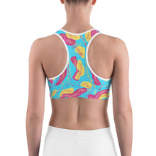 Load image into Gallery viewer, Tropical Sports Bra. ArtGaze.shop
