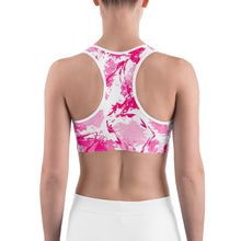Load image into Gallery viewer, PINK DRIZZLE Sports Bra, Beach, Workout, Gym, selfies, Photoshoots. ArtGaze.shop

