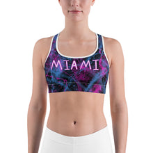 Load image into Gallery viewer, ArtGaze Miami Vice Sports Bra. ARTGAZE.SHOP
