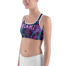 Load image into Gallery viewer, ArtGaze Miami Vice Sports Bra. ARTGAZE.SHOP
