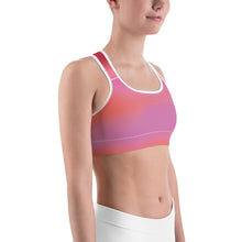 Load image into Gallery viewer, Wavy Sports Bra. All over print. Gym. ARTGAZE.SHOP
