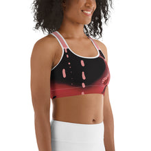 Cargar imagen en el visor de la galería, ART GAZE presents Strawberry Flower Drip Sports Bra. Welcome to the exclusive Designed Sports Bra.  Exercise, workout, Yoga just for You. ArtGaze.shop
