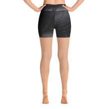 Load image into Gallery viewer, Silhouette [High Waisted Yoga Shorts/wPockets] Gray and black. With gray swirls. 
