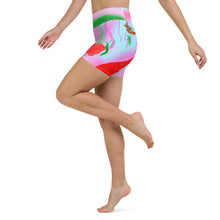 Load image into Gallery viewer, Rose Blossom High Waist Yoga Shorts (w/pockets)
