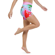 Load image into Gallery viewer, Rose Blossom High Waist Yoga Shorts (w/pockets)
